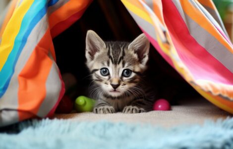 Aménager un espace sécurisé pour les premières sorties d'un chaton