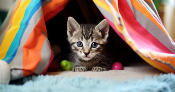 Aménager un espace sécurisé pour les premières sorties d'un chaton