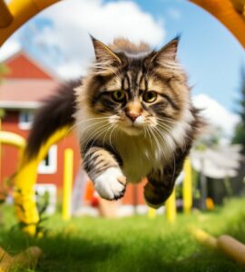Comment créer un parcours d'agilité pour chats?