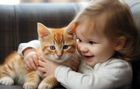 Comment socialiser un chaton avec des enfants