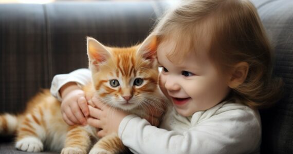 Comment socialiser un chaton avec des enfants