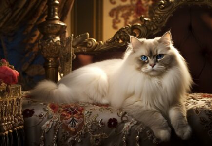 L'attitude royale du chat Birman