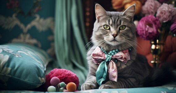 Les accessoires de mode pour chats : bandanas, nœuds et plus