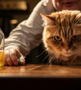 Les dangers de l'alcool pour les chats