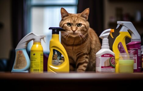 Les dangers des produits ménagers pour les chats d'intérieur