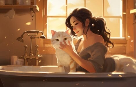 Les étapes pour un bain réussi avec son chat