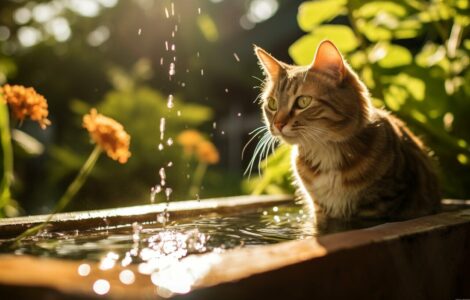 Les fontaines d'eau solaires pour chats : avantages et inconvénients