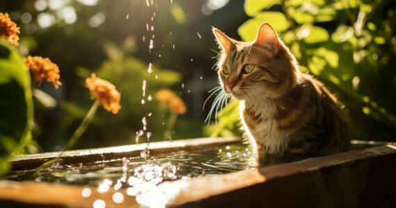 Les fontaines d'eau solaires pour chats : avantages et inconvénients