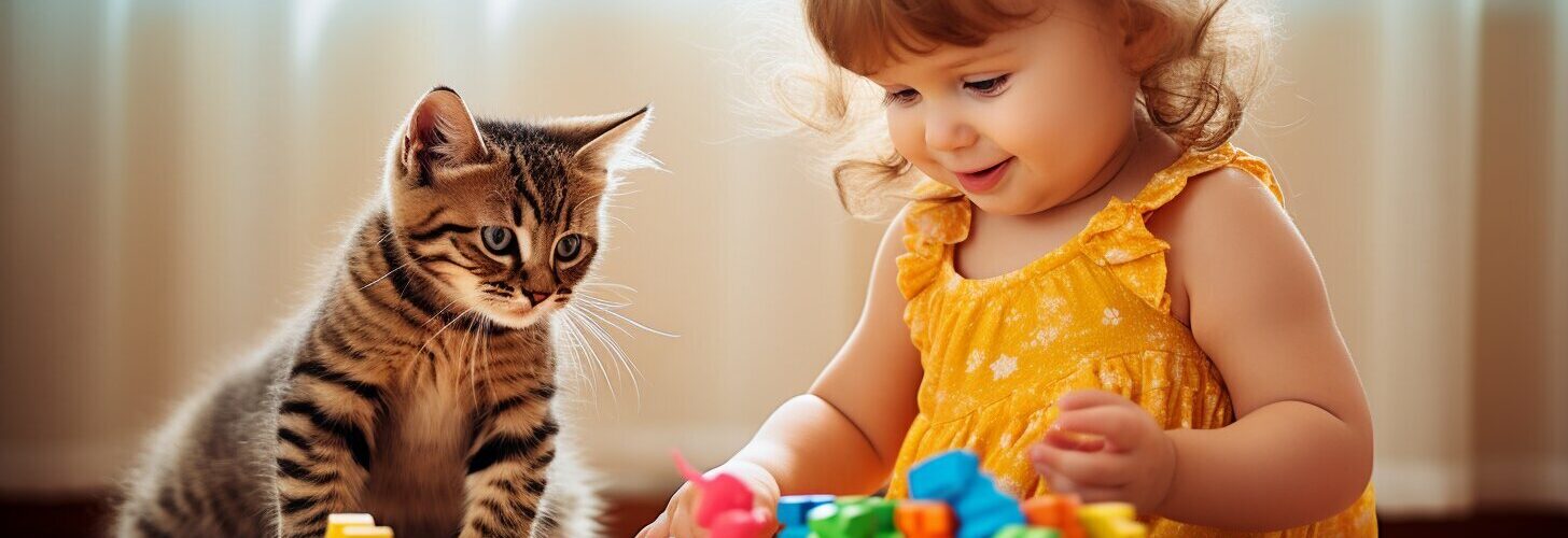 Les jeux éducatifs pour enfants et chats