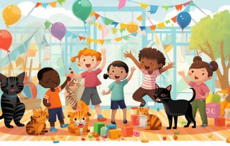 Les jeux sécurisés entre enfants et chats