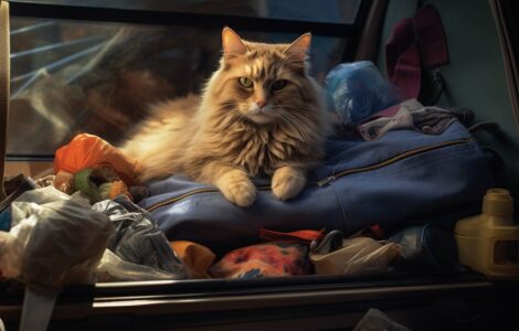 Les préparatifs avant un long trajet avec un chat
