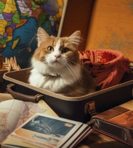 Les préparatifs pour un voyage international avec un chat