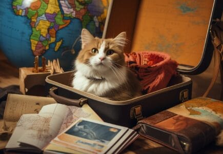 Les préparatifs pour un voyage international avec un chat