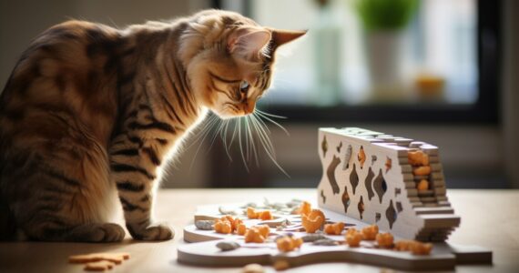 Les puzzles alimentaires pour chats