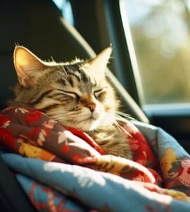 Les solutions pour apaiser un chat en voiture