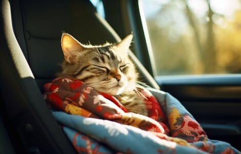 Les solutions pour apaiser un chat en voiture