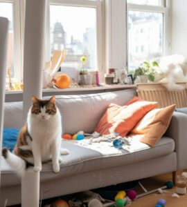 Positionner les griffoirs pour éviter les dégâts