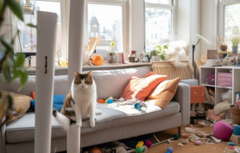 Positionner les griffoirs pour éviter les dégâts