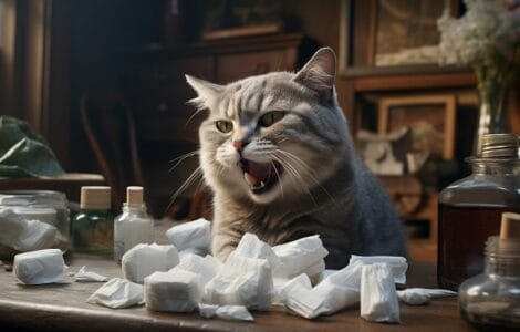 chat qui éternue