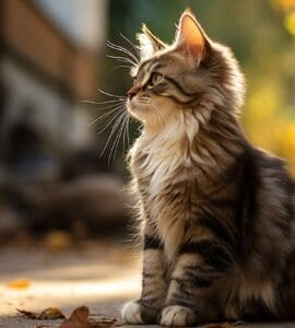 chat qui remue la queue
