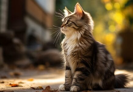 chat qui remue la queue