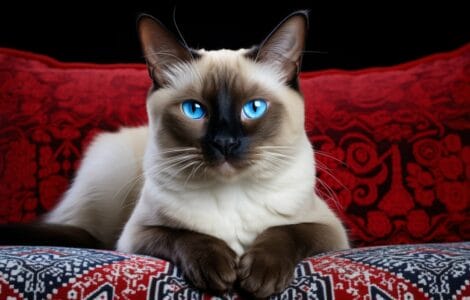 chat siamois blanc