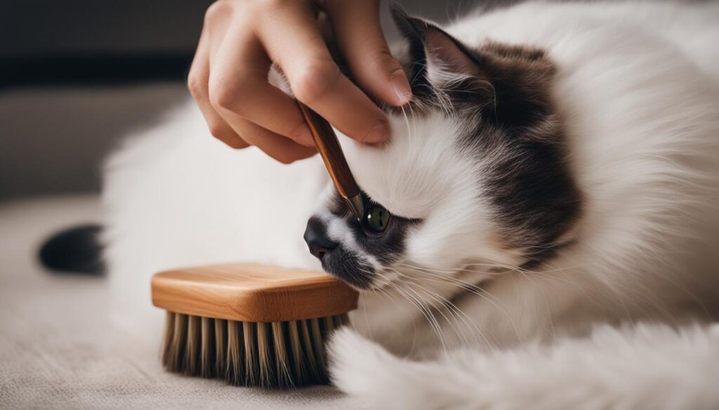 brosse en bois pour chat