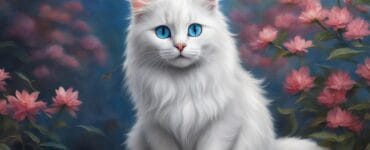 chat blanc yeux bleu