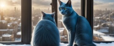 chat bleu