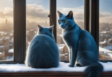 chat bleu