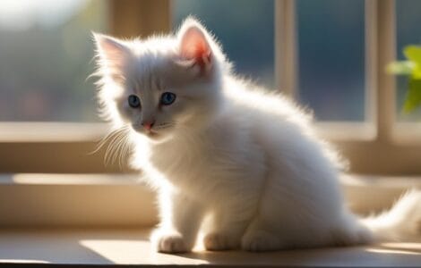 chaton blanc