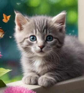 chaton gris