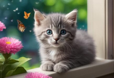 chaton gris
