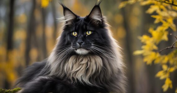 maine coon black smoke