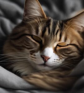 mon chat ronronne en dormant