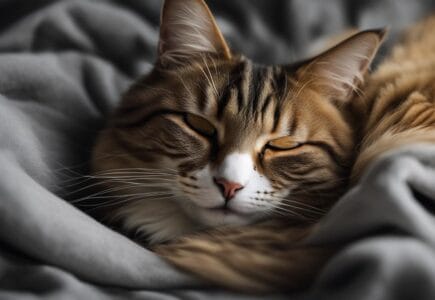 mon chat ronronne en dormant