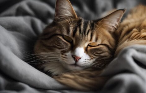 mon chat ronronne en dormant