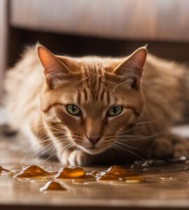 mon chat vomit marron