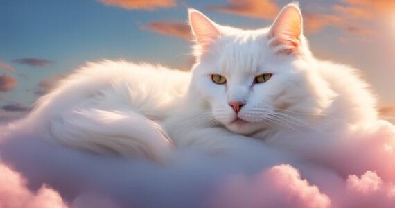 rever de chat blanc