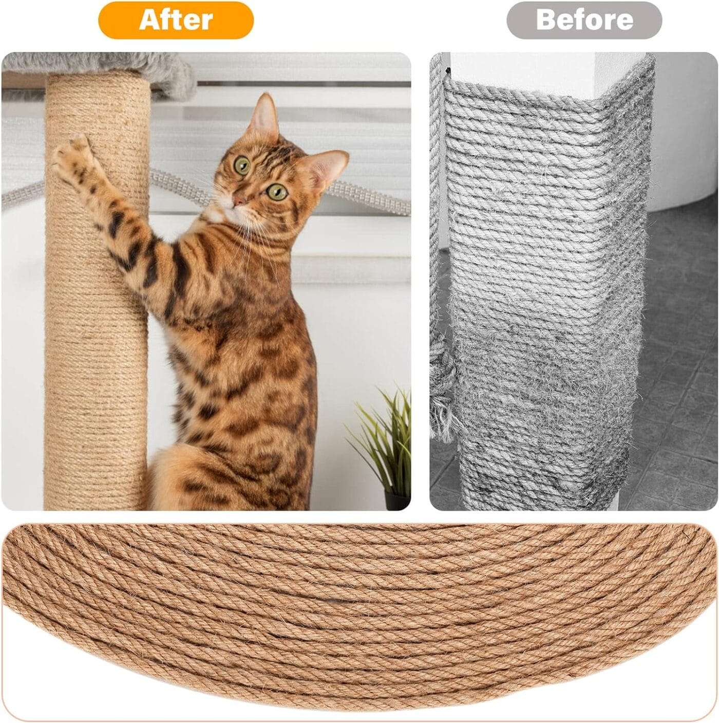 Pont Mural Pour Chat En Sisal Et Feutre - à Fixer Au Mur, Marque PRASKA, Taille Moyenne